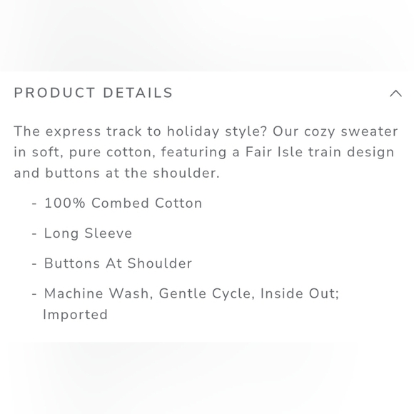 Janie and Jack baby boy Fair Isle holiday train sweater size 0-3 months - Picture 6 of 6